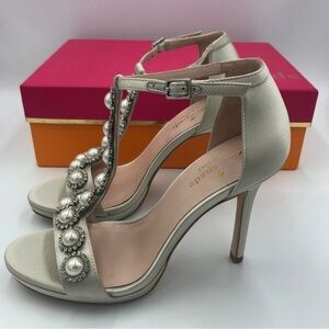 Kate Spade Bridal Freya - ivory t-strap heels